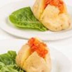Baked potatoes with tomato sauce 250x250