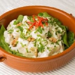 Potato, walnut and capsicum salad 250x250