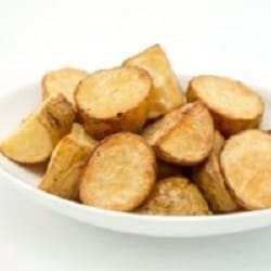 Roast potatoes with skins on 250x250