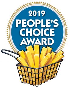 2019 People's Choice Award logo with basket of French fries