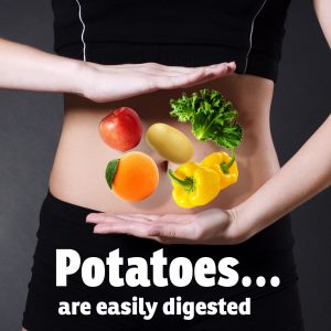 Healthy digestion concept with fruits and vegetables over belly