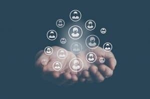 Customer care, care for employees, human resources, employment agency and marketing segmentation concepts.