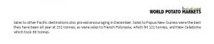 Text excerpt on potato market sales in Pacific destinations.