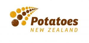 Potatoes New Zealand logo with stylized potato design.