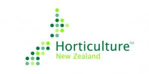 Horticulture New Zealand logo with green dot map design.