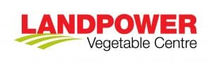 Landpower Vegetable Centre logo with red and green design.