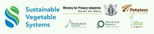 Sustainable Vegetable Systems logos with New Zealand research organizations