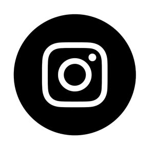 Instagram logo icon in black circular background vector