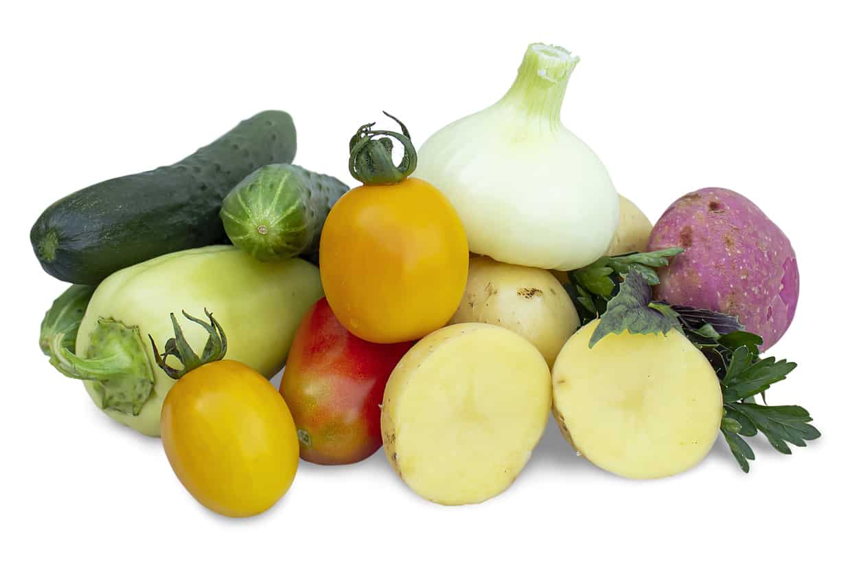 Variety of fresh vegetables.
