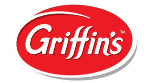 Griffin's logo red oval with white text branding