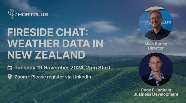 Fireside chat on New Zealand weather data event announcement
