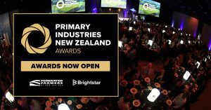 Primary Industries New Zealand Awards event with dinner seating