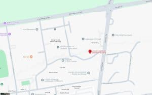 Map of Lincoln University campus showing Waimaire Building location