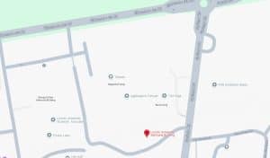 Map showing Lincoln University Waimarie Building and nearby locations.