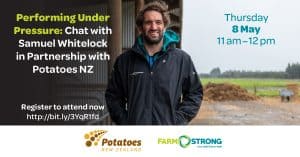 Smiling man in jacket outdoors promoting Potatoes NZ chat event