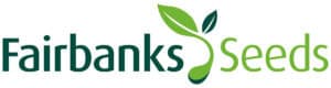 Fairbanks Seeds logo with green leaf and seed design