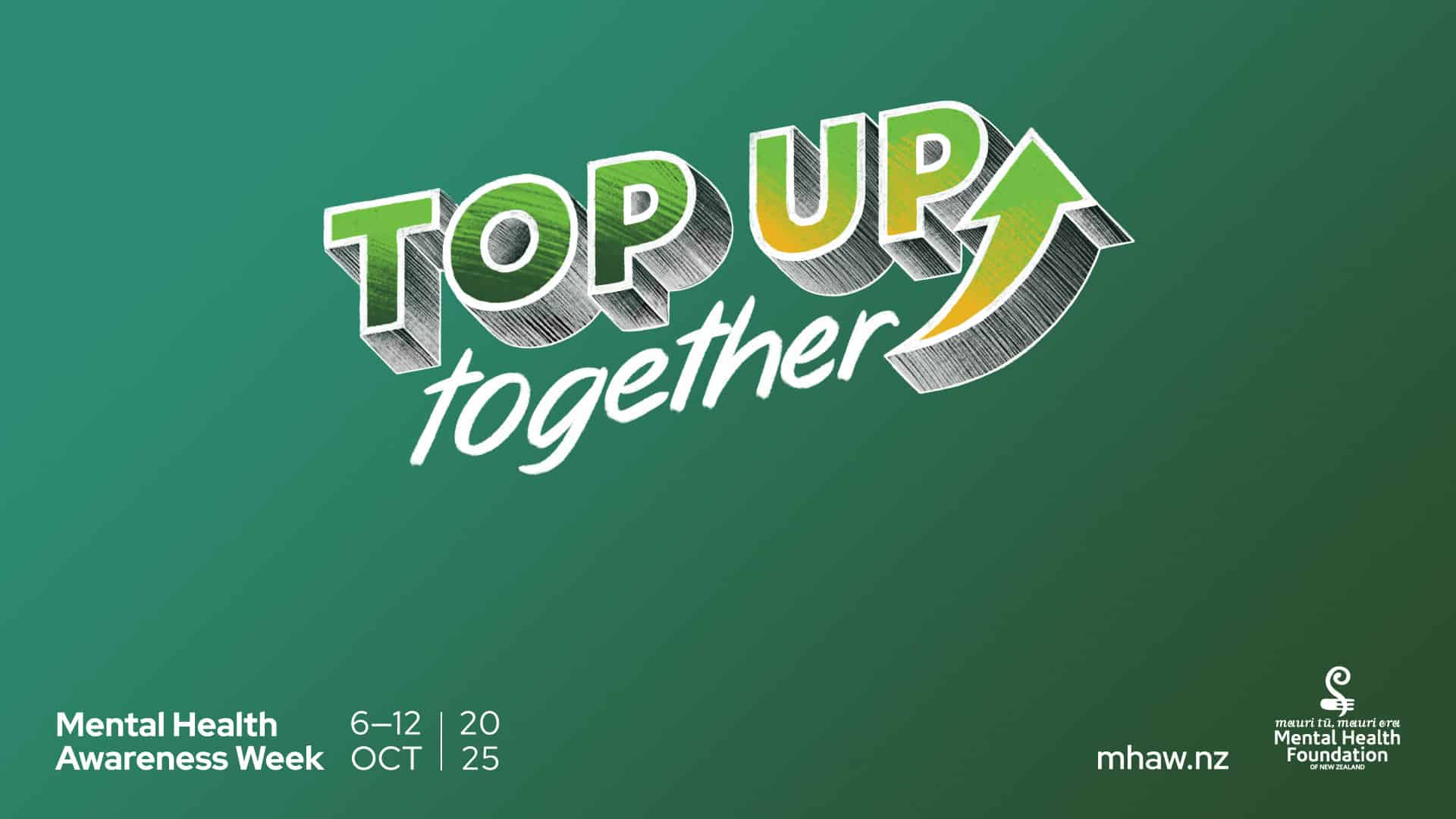 Mental Health Awareness Week 2025 Top Up Together campaign logo