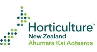 Horticulture New Zealand logo with green dotted map design