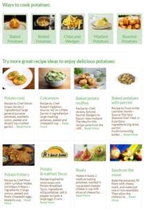 Various ways to cook potatoes and delicious potato recipe ideas.