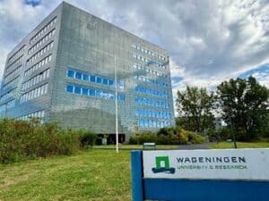 Modern university building at Wageningen University & Research campus