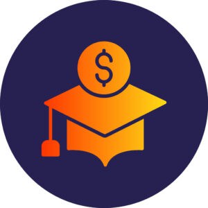 Scholarship Glyph Circle Gradient