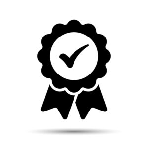 Quality or certified icon vector design