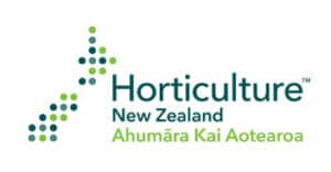 Horticulture New Zealand logo with green dotted graphic map